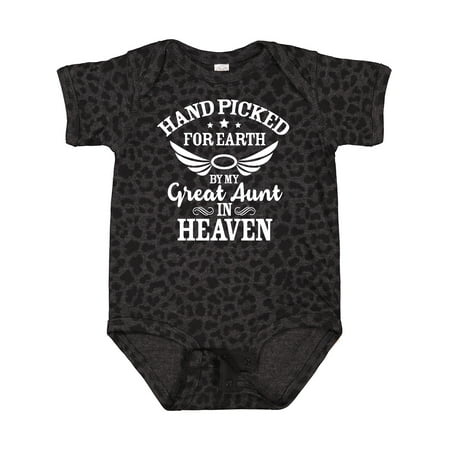 

Inktastic Handpicked for Earth by My Great Aunt in Heaven Gift Baby Boy or Baby Girl Bodysuit