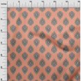 thumbnail image 2 of oneOone Georgette Viscose Fabric Leaves Block Print Fabric By The Yard 42 Inch Wide, 2 of 4