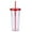 Red, variant on EclipseJewels 24oz (710ml) Clear Plastic Straw Cup with Lid, Creative Transparent Cold Drink Tumbler for Smoothies, Iced Coffee & Bubble Tea, BPA-Free,Red