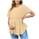 thumbnail image 3 of Camiseta sin mangas para mujer,Camisas de maternidad para mujer, túnica de manga corta con cuello redondo, mezcla de algodón y lino, blusa informal para primavera y verano, sopatenor, 3 of 9