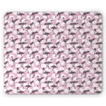 thumbnail image 1 of Flamingo Mouse Pad, Exotic Birds with Pineapple Body Hand Drawn Botanical Hawaiian, Rectangle Non-Slip Rubber Mousepad, Baby Blue Charcoal Grey, by Ambesonne, 1 of 2