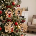 thumbnail image 5 of Mivyn Christmas DIY Pearl Painting Wooden House, Wooden House Pearl Diamond Art Kit, 3D Diamond Handmade Painting Hanging Ornament for Holiday Party Decor & Christmas Trees, #03, 5 of 5