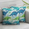 thumbnail image 6 of Crocodile Throw Pillow Cushion Cover, Cartoon Crocodiles Pattern Colorful Silhouette of Wildlife Animals, Decorative Square Accent Pillow Case, , Multicolor, 6 of 7