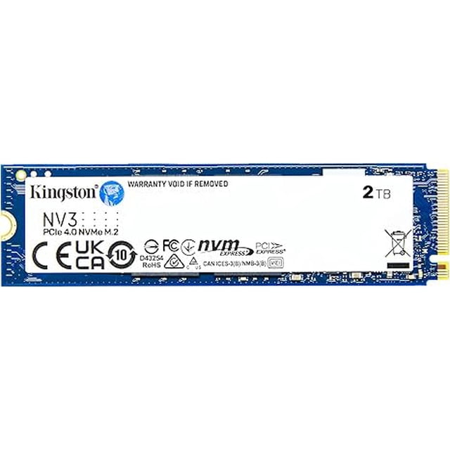 Kingston NV3 2TB M.2 2280 NVMe SSD | PCIe 4.0 Gen 4x4 | Up to 6000 MB/s | SNV3S/2000G