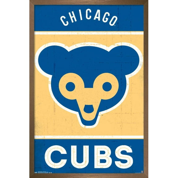 MLB Chicago Cubs - Retro Logo 14 Wall Poster, 22.375" x 34", Framed