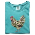 thumbnail image 5 of Ink Printed Camo Rooster Shirt for Women Farm Wife Graphic Tee Country Homestead Gift Seafoam Shirt Adult Large, 5 of 8
