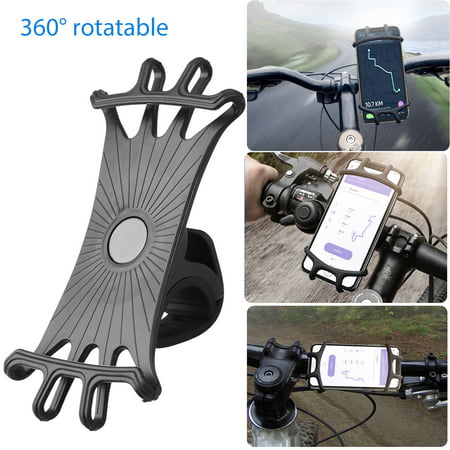 EEEKit Motorcycle Mountain Bike Phone Mount Holder Stand Accessories Universal Adjustable Bicycle Handlebar Rack Compatible for iPhone X 8 7 6 Plus Samsung Galaxy S9 S8 S7 S7 Edge Nexus Nokia