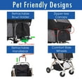 thumbnail image 6 of HPZ Rover Lite Travel Dog, Cat & Pet Stroller, Black, 6 of 9
