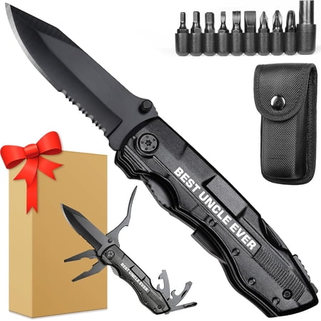 Uncle Gifts "BEST UNCLE EVER" Multitool Knife Stocking Stuffers for Uncles Uncles Birthday Gift Best Uncle s Presents Uncle Gifts from Niece Nephew Uncle s Christmas Gift