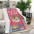thumbnail image 3 of Cute Ramen Soup Throw Blanket Soft Flannel Blankets for Bed Couch Plush Cozy Blanket for Adults Kids 50x60 Inch, 3 of 6