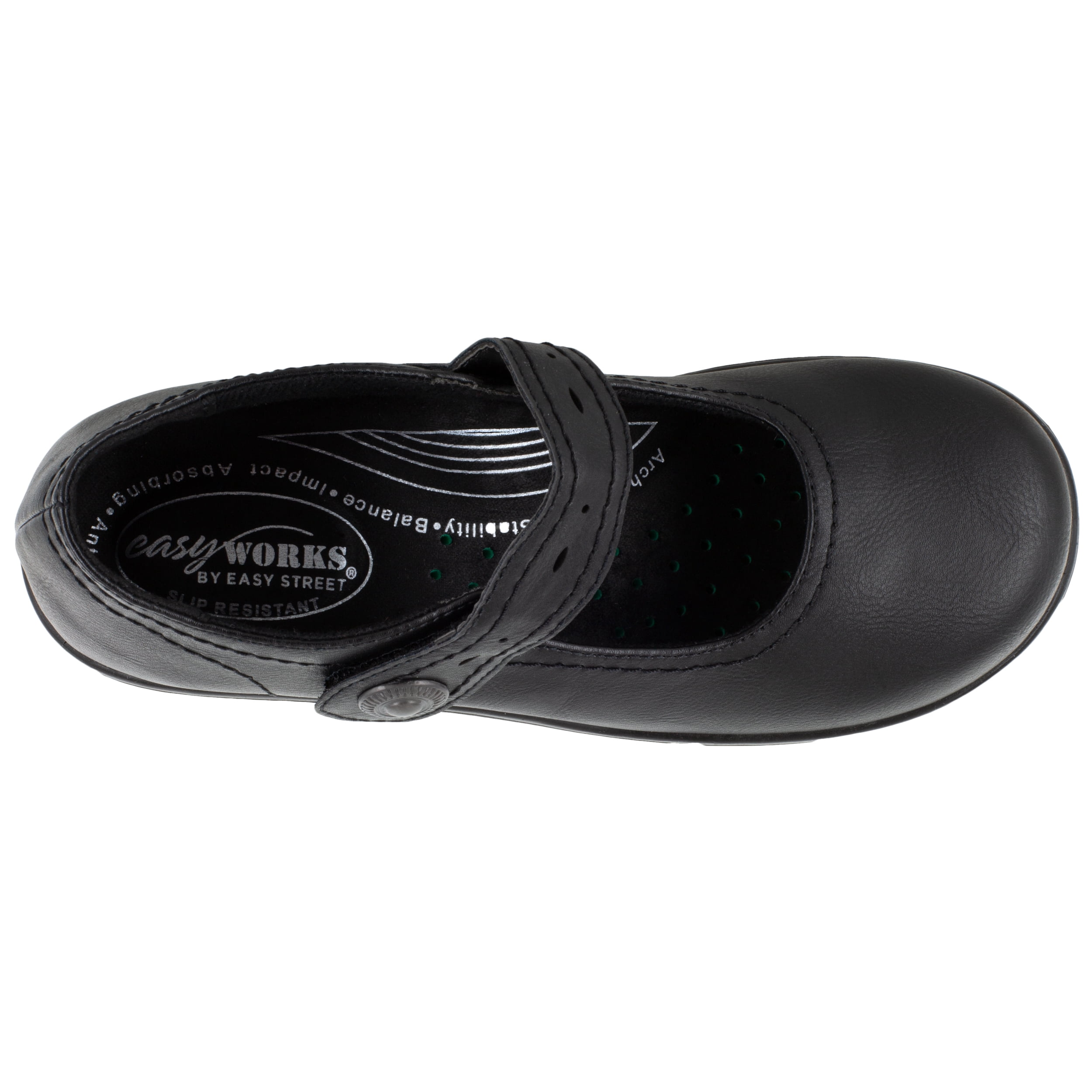 Easy Works by Easy Street Letsee Women's Slip Resistant Mary Jane Clog Work Shoe