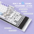 thumbnail image 5 of AJAZZ AK820 Pro 75% Wireless Mechanical Keyboard with TFT Smart Display&Knob, Gasket-Mounted Gaming Keyboard, BT/2.4GHz/USB-C Wired (Purple, Gift Switch), 5 of 10