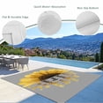 thumbnail image 3 of Yellow Sunflowers Outdoor Rug for Patio/Deck/Porch, Non-Slip Large Area Rug 4 x 6 Ft, Floral You Are My Sunshine Grey Quotes Indoor Outdoor Rugs Washable Area Rugs, Camping Rug Carpet Runner, 3 of 8