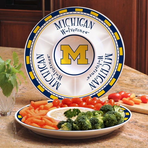 Michigan Ceramic Chip and Dip Plate