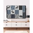thumbnail image 3 of Vintage Animal Outdoor TV Cover 30 to 32 inch Classic Woods Bear Moose Plaid Waterproof Dustproof TV Covers for Outside with Zipper Remote Control Pocket Flat Screen Protectors, 3 of 7