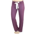 thumbnail image 1 of Ms Lovely Ultra Soft Women's Sleep and Lounge Sweatpants with Satin Tie - Burgundy Medium, 1 of 3