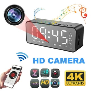 Hidden camera best sale clock walmart