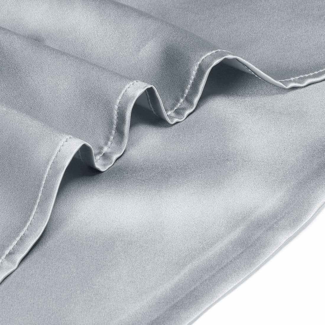 Unique Bargains Mulberry Silk Pillowcase 25 Momme 1Pc Silver Grey Standard