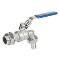 thumbnail image 4 of Durable 1/2 Inch Stainless Steel Hose Faucet Tap Ball Valve with Auto Lock - TNP 13mm Barb, 4 of 5