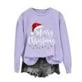 thumbnail image 5 of Enjoytime Crew Neck Sweatshirts Women Cute Printed Long Sleeve Pullover Tops Xmas Holiday Casual Fashion Clothing Purple XL, 5 of 5