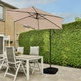 thumbnail image 7 of Ainfox 10ft Cantilever Offset Patio Umbrella with Sandbags Weighted Base and Cross Base - Outdoor Market Umbrella, Easy Tilt Adjustment,Khaki, 7 of 7