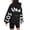 Black, variant on Oversize Hoodies for Women Trendy Fashion Letter Print Long Sleeve Hooded With Pocket Plus Size Clothes Outfits Black