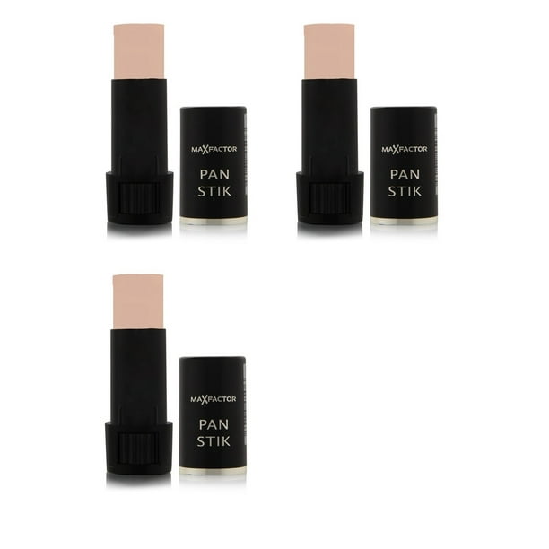Max Factor Panstik Foundation 12 True Beige (Pack of 3) + Makeup