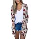 thumbnail image 2 of Pntutb, camiseta de manga larga a la moda para mujer, cárdigan de Navidad con frente abierto de otoño, prendas de vestir exteriores holgadas, blusa estampada, abrigo, tops con bolsillos Pntutb Pntutb-6528, 2 of 5