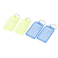 thumbnail image 3 of Plastic Key ID Name Label Tags Holder w Keyring Split Ring Assorted Color 10pcs, 3 of 5