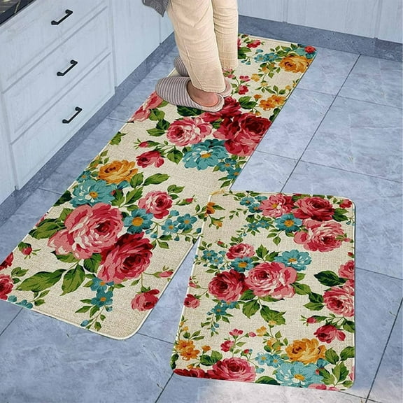 Carpet Polyester Carpet Two Piece Garden Kitchen Floor Mat Set