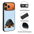 thumbnail image 2 of WIRESTER Shockproof Soft Rubber Cover Case for Apple iPhone 17 Pro Max 6.9" 2025, Rottweiler Dog Lying Down Looking Up On Light Blue Background, 2 of 5