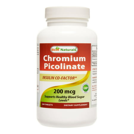Best Naturals Chromium Picolinate 200 mcg, 240 Ct