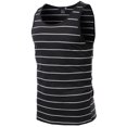 thumbnail image 1 of FashionOutfit Men's Basic Round Neck Stripe Tank Tops, 1 of 3