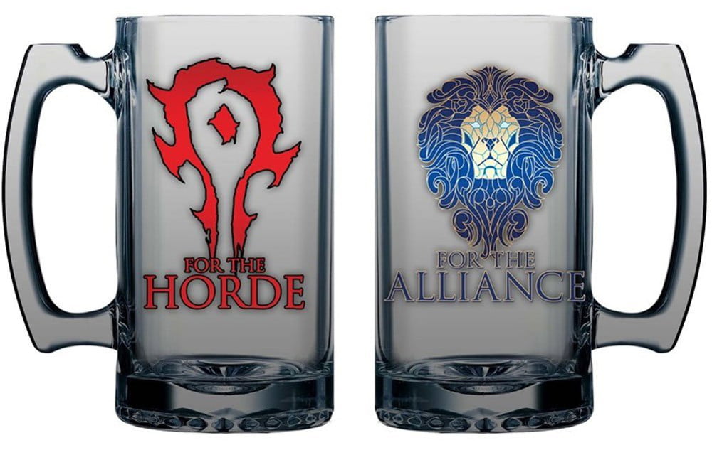 OFFICIAL WORLD OF WARCRAFT FOR THE ALLIANCE LARGE DRINKS GLASS NEW IN BOX ABY 