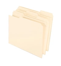 Pendaflex 1/3 Cut Reinforced Top Manila File Folder, Letter Size, Pack of 100