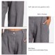 thumbnail image 3 of Pantalones de mujer Pantalones casuales de color puro de cintura media con 2 bolsillos para el hogar al aire libre Gris M, 3 of 4
