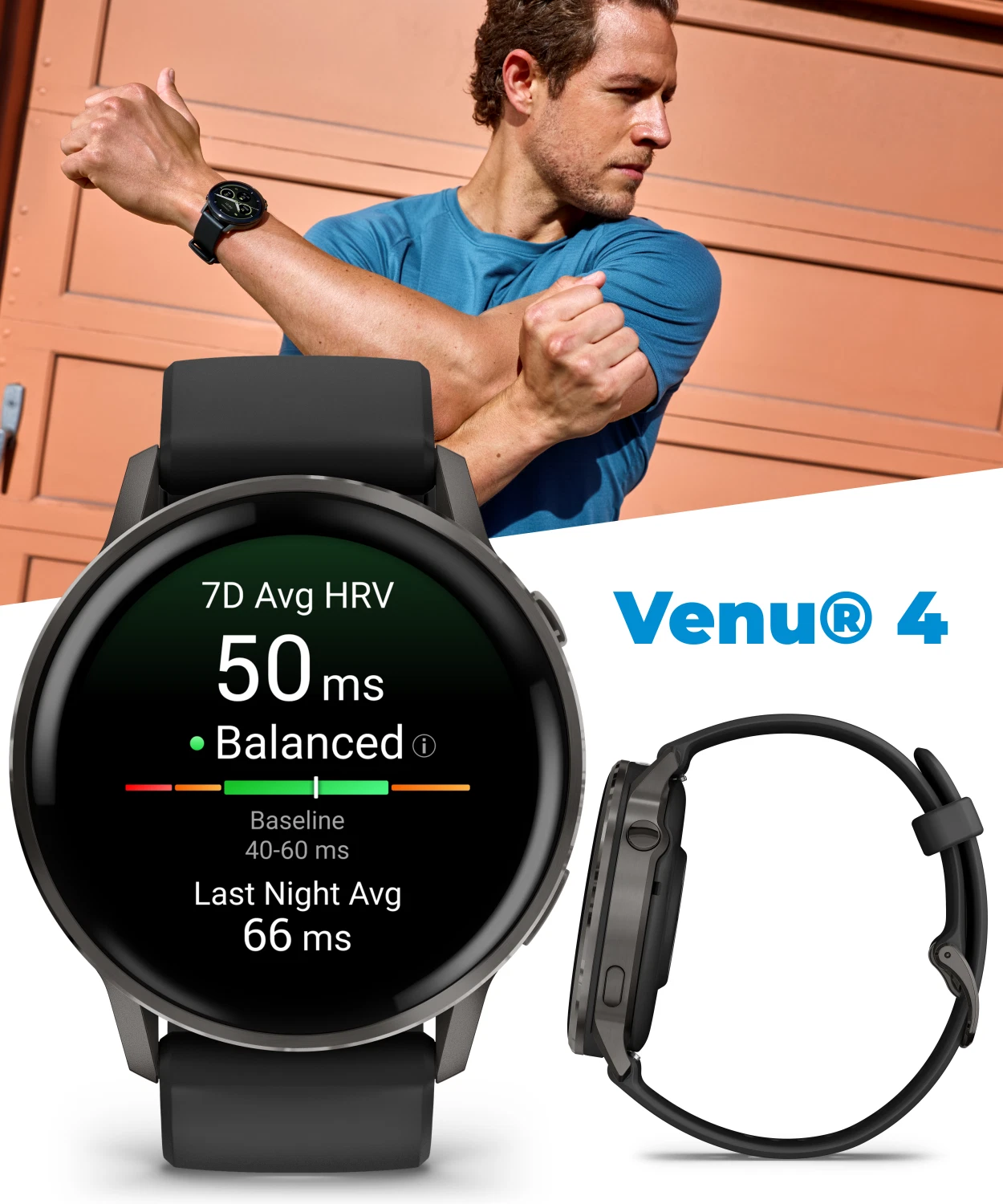 Garmin Venu 4 - 45mm AMOLED Advanced Health & Fitness GPS 