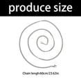 thumbnail image 3 of Lightweight Stainless Steel Necklace 3mm Thick Mens Fashion Chain With Oxidation Resistance And Adjustable Length, 3 of 9