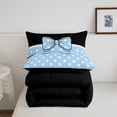 thumbnail image 4 of Erosebridal Blue Bow-tie Bedding Sets Twin with Comforter, Princess Bowknot Duvet Insert, Cute Polka Dot Decor, Lightweight, 4 of 7