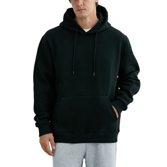 Men's Athletic Fleece Hoodie Long Sleeve Warm Pullover with Kangaroo Pocket