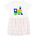 thumbnail image 3 of Inktastic Cute Colorful Train Girls Toddler Dress, 3 of 5