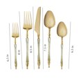 thumbnail image 4 of VeZee Disposable Plastic Sophisticated Cutlery Glitter Gold / Gold Top Tableware Pack of 480, 4 of 4