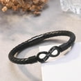thumbnail image 5 of To My Man Bracelet for Boyfriend Husband Mens Infinity Leather Bracelets Valentine Birthday Fathers Day Christmas Gifts for Him, 5 of 7
