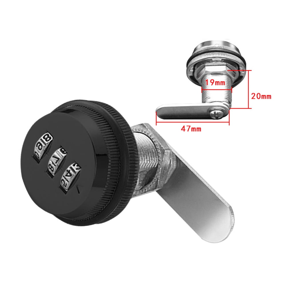 3 Digital Codes Combination Lock Box Mail Post New Alloy Zinc Locker