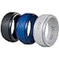 thumbnail image 3 of Rinfit Silicone Rings for Men - Mens Silicone Wedding Band - Infinity Silicone Ring Men - Rubber Wedding Rings - Patented Design - SetG, Size 10, 3 of 4