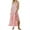 Pink, variant on Chouyatou Women's Laced Embroidered Tulle Bib Dress Casual Loose Adjustable Straps Maxi Dress(Pink,M)