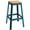 Natural, variant on Armless Stool for Bedroom | Rustic Charm in Bedroom | Pine and Red Metal Design Elements | Cut-Out for Easy Carry