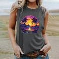thumbnail image 2 of Jewelreauty Women Casual High Neck Tank Tops Summer Sleeveless Graphic Tunic Tee Workout Gym Blouses (2XL, Dark Gray), 2 of 5