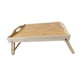 thumbnail image 5 of Mesa auxiliar de bambú con patas plegables para cama, mesa auxiliar para café, té, portátil, bandeja de desayuno para dibujar, trabajar, ver películas, 5 of 8