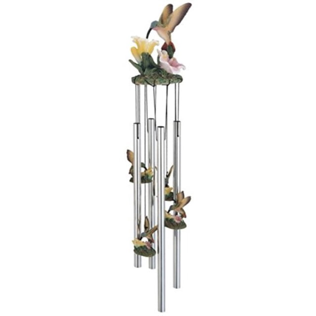 George S. Chen Imports SS-G-41275 Wind Chime Round Top Hummingbird Hanging Garden Decoration